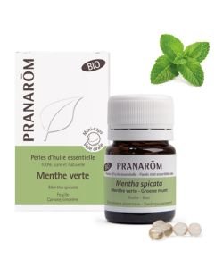 Menthe verte - Perles d'huile essentielle BIO, 60 perles